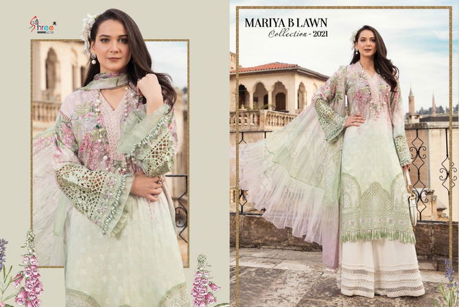 Shree Mariya B Lawn Latest Print With Exclusive Embroidery Pakistani Salwar Suit Collection